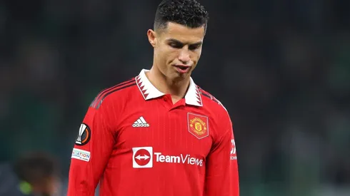 Cristiano Ronaldo en acción con Manchester United.