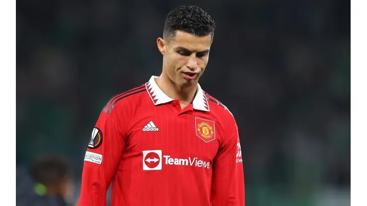 Cristiano Ronaldo en acción con Manchester United.
