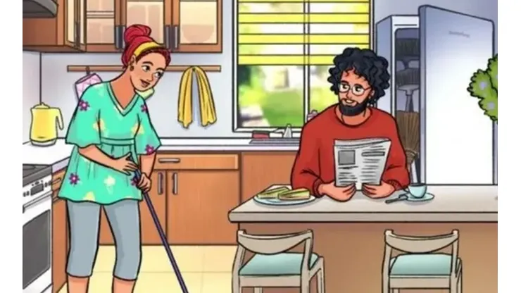 La escena de la cocina se volvió viral en las redes sociales