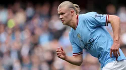 Acción de juego de Haaland con Manchester City.