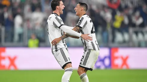 Dusan Vlahovic y Ángel Di María.