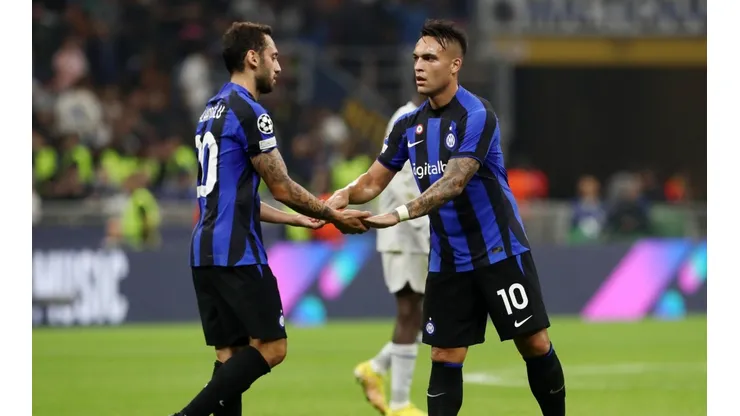 Festejo de gol de Inter.