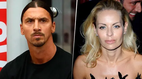 Ibrahimovic y su esposa.