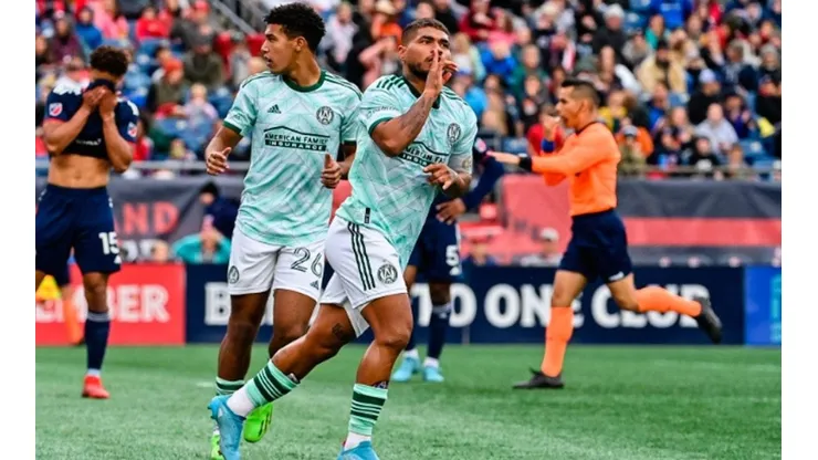 Josef Martínez en festejo con Atlanta.