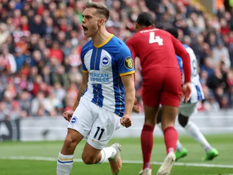 Brighton le robó un empate a Liverpool en Anfield Road