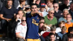 Almirón se besa su tatuaje tras su golazo con Newcastle.