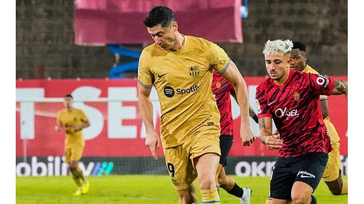 Lewandowski en juego con Barcelona.