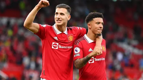Diogo Dalot y Jadon Sancho, con Manchester United.