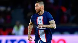 Sergio Ramos en acción con PSG.