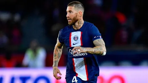 Sergio Ramos en acción con PSG.
