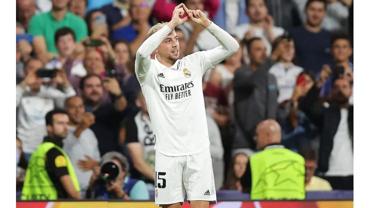 Federico Valverde en acción con Real Madrid.