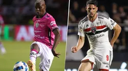 Dani Cabezas y Jonathan Calleri, jugadores en la final de Copa Sudamericana.