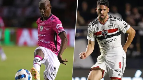 Dani Cabezas y Jonathan Calleri, jugadores en la final de Copa Sudamericana.