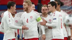 Dinamarca en acción de juego.