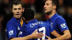 Diniyar Bilyaletdinov (izquierda) con Everton.