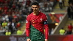 Cristiano Ronaldo, decepcionado tras la derrota de Portugal.