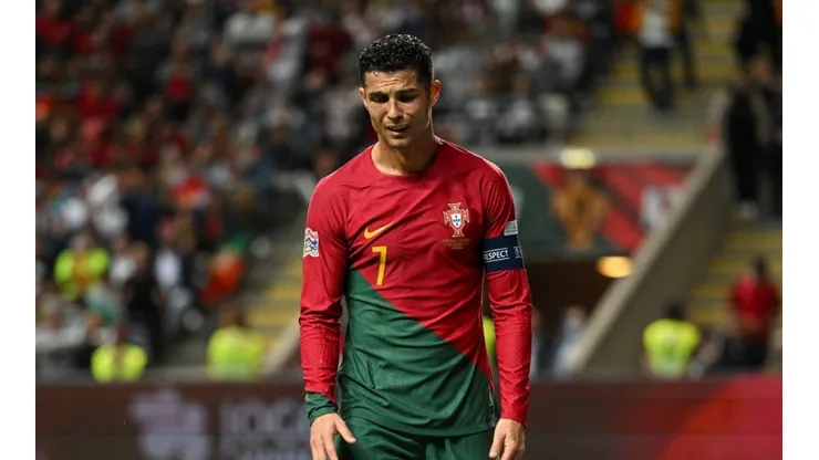 Cristiano Ronaldo, decepcionado tras la derrota de Portugal.
