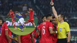 La patada a Neymar provocó la roja de Bronn.