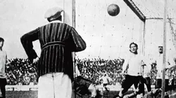 El gol olímpico, una obra del argentino Cesáreo Onzari