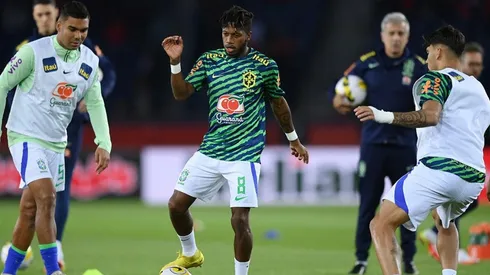 Brasil en calistenia antes de enfrentar a Túnez.