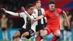 Jamal Musiala y Declan Rice.