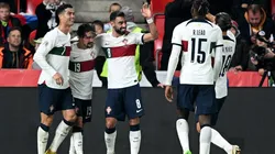 Portugal en celebración de gol.