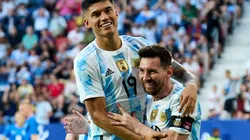 Argentina en festejo de gol.