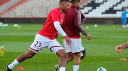 Salomón Rondón en ejercicios precompetitivos con Venezuela.