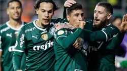 Palmeiras en festejo de gol por Brasileirao.