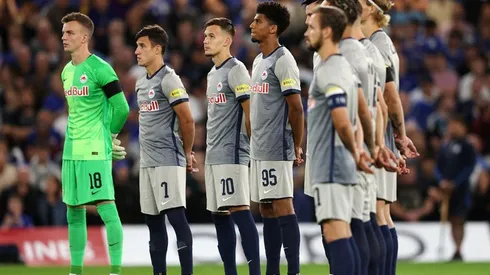 Salzburgo en reciente partido de Champions League.