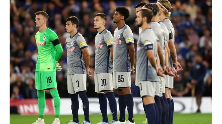 Salzburgo en reciente partido de Champions League.