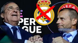 Florentino Pérez y Aleksander Ceferin, presidentes de Real Madrid y UEFA.