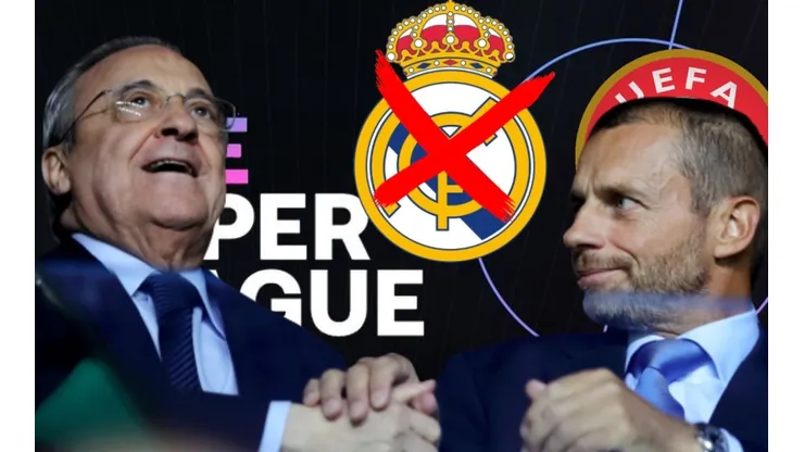 Florentino Pérez y Aleksander Ceferin, presidentes de Real Madrid y UEFA.