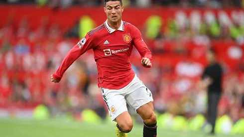 Cristiano Ronaldo en acción con Manchester United.