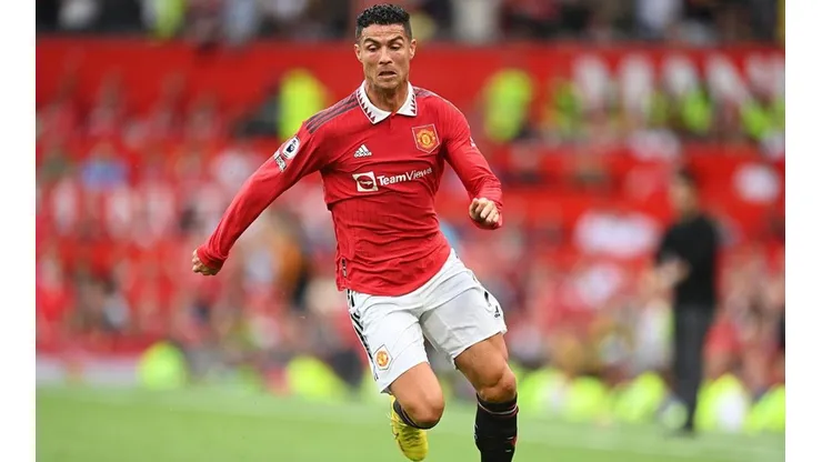 Cristiano Ronaldo en acción con Manchester United.
