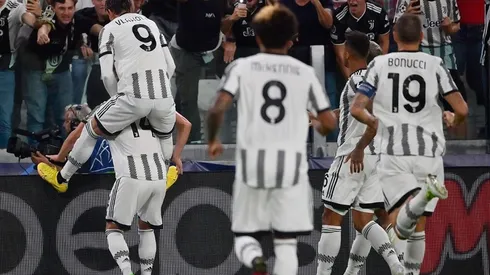 Juventus en festejo de gol.