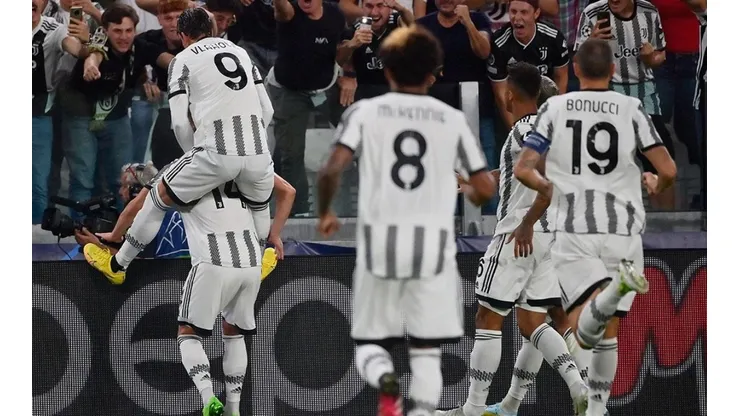 Juventus en festejo de gol.