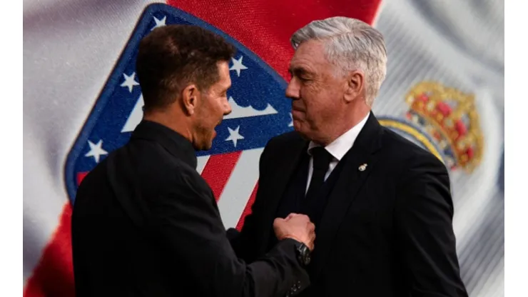 Diego Simeone y Carlo Ancelotti, entrenadores de Atlético y Real Madrid.