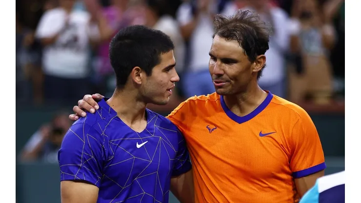 Carlos Alcaraz y Rafael Nadal.