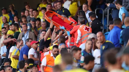 La emergencia médica en el estadio de Cádiz.