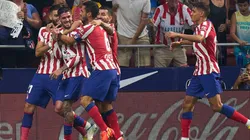 Atlético de Madrid en festejo de gol.