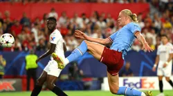 Halaand debutó por Champions en el City con un doblete.