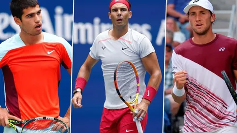 Alcaraz, Nadal y Ruud.