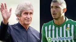 Manuel Pellegrini y Guido Rodríguez en Real Betis.