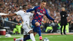 Arthur, ex Barcelona, en un clásico ante Real Madrid.