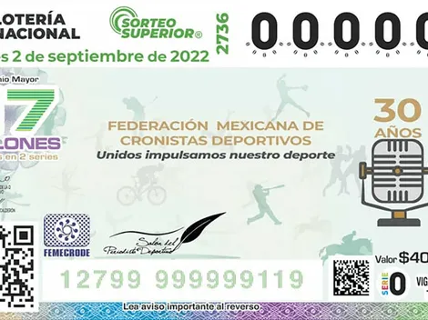 Resultados del Sorteo Superior del viernes 2 de septiembre | Números ganadores de la Lotería Nacional de México