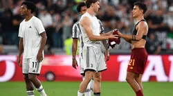 Al final partido entre Juventus y Roma.