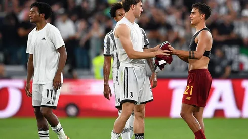 Al final partido entre Juventus y Roma.