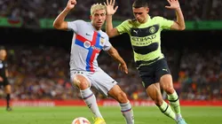 Barcelona y Manchester City en acción.