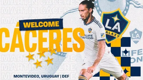 La imagen de Martín Cáceres en Los Ángeles Galaxy.